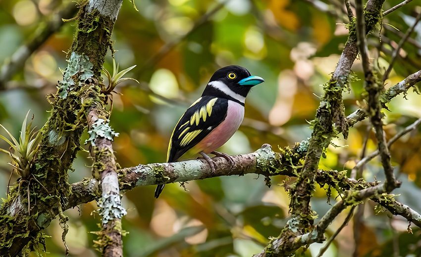 black and yellow broadbill
