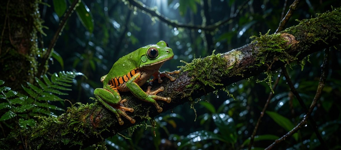 reticulated leaf frog
